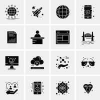 16 Universal Business Icons Vector Creative Icon Illustration to use in web and Mobile Related proje