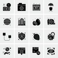 16 iconos de negocios universales vector ilustración de icono creativo para usar en proyectos relacionados con la web y dispositivos móviles