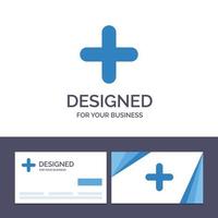 Creative Business Card and Logo template Add New Plus Sign Vector Illustration