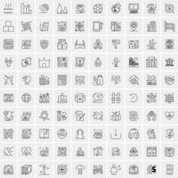 Set of 100 Universal Icons vector