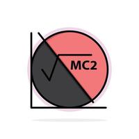 fórmula matemática fórmula matemática educación círculo abstracto fondo color plano icono vector