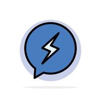 Chat Sms Chatting Power Abstract Circle Background Flat color Icon vector