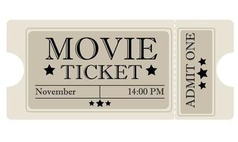 Ticket to the cinema vector