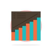 Chart Graph Analytics Presentation Sales Abstract Circle Background Flat color Icon vector