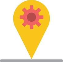 Business Location Map Gear  Flat Color Icon Vector icon banner Template