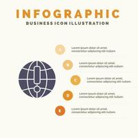 Computing Database Datacenter Mainframe Server Blue Infographics Template 5 Steps Vector Line I