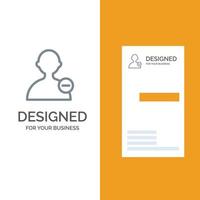 Basic Interface User Grey Logo Design and Business Card Template vector