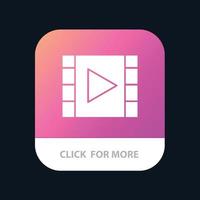 Media Media Player Multimedia Player Stream Mobile App Button Android and IOS Glyph Version vector