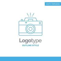 Blue Logo design for Camera. photography. vector