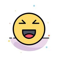 Chat Emojis Smile Happy Abstract Flat Color Icon Template vector