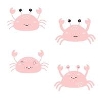 A crab in boho style. Vector illustration