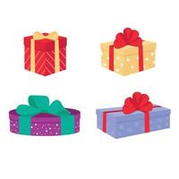 Gift set with patterns. Vector illustration