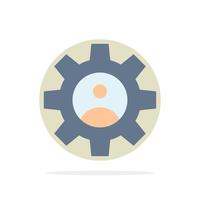 Gear Controls Profile Use Abstract Circle Background Flat color Icon vector