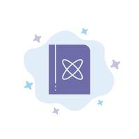 Book Formula Physics Science Blue Icon on Abstract Cloud Background vector