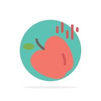 Apple Food Science Abstract Circle Background Flat color Icon vector