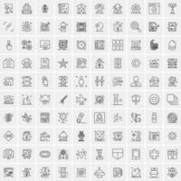 100 iconos de negocios para web y material impreso vector