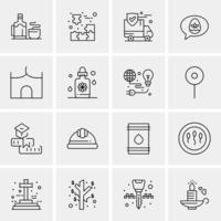 16 Universal Business Icons Vector Creative Icon Illustration to use in web and Mobile Related proje