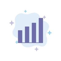 interfaz analítica señal usuario icono azul sobre fondo de nube abstracta vector