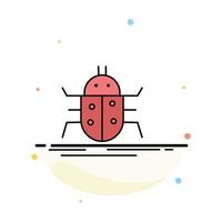 Bug bugs insect testing virus Flat Color Icon Vector