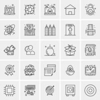 Home House Building  Icons Flat and Line Filled Icon Set Vector Blue Background