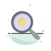 Pan Frying Kitchen Griddle Abstract Flat Color Icon Template vector