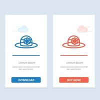 Beach Hat Cap  Blue and Red Download and Buy Now web Widget Card Template vector