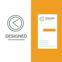 Arrow Interface Left User Grey Logo Design and Business Card Template vector