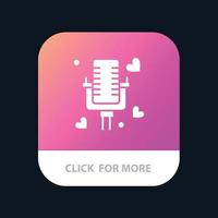 hablando de amor casado boda botón de aplicación móvil versión de glifo de android e ios vector