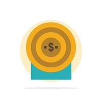 Target Money Achievement Target Abstract Circle Background Flat color Icon vector