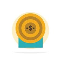 Target Money Achievement Target Abstract Circle Background Flat color Icon vector