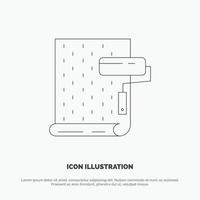 Browser Internet Web Static  Icons Flat and Line Filled Icon Set Vector Blue Background