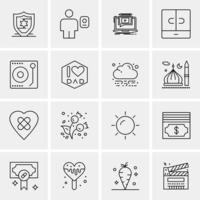 16 Universal Business Icons Vector Creative Icon Illustration to use in web and Mobile Related proje