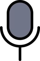 Mic Microphone Basic Ui  Flat Color Icon Vector icon banner Template