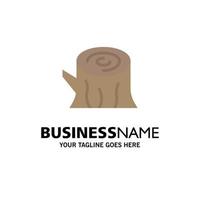 Log Wood Wooden Spring Business Logo Template Flat Color vector