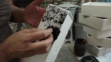 Handmade Ceramic Art in a Ceramic Studio Workshop video