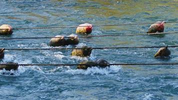 Waterfall in River And The Buoy video