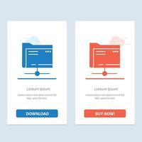 Folder Data Server Storage  Blue and Red Download and Buy Now web Widget Card Template vector