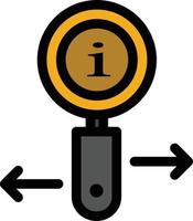 Info Information Zoom Search  Flat Color Icon Vector icon banner Template