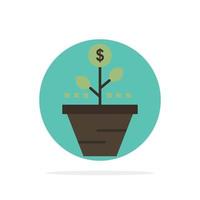 Growth Business Care Finance Grow Growing Money Raise Abstract Circle Background Flat color Icon vector