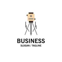 Laser Building Construction Level Tool Business Logo Template Flat Color vector