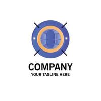Internet Web World Computing Business Logo Template Flat Color