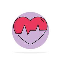 ecg heart heartbeat pulse beat Flat Color Icon Vector