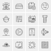 16 Universal Business Icons Vector Creative Icon Illustration to use in web and Mobile Related proje