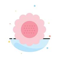 Flora Floral Flower Nature Spring Abstract Flat Color Icon Template vector