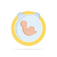 delivery time baby birth child Flat Color Icon Vector