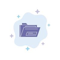 carpeta archivo zip rar icono azul sobre fondo de nube abstracta vector