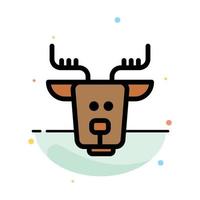 Alpine Arctic Canada Reindeer Abstract Flat Color Icon Template vector