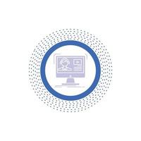 tutorials. video. media. online. education Glyph Icon. Vector isolated illustration
