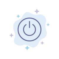 Interface On Power Ui User Blue Icon on Abstract Cloud Background vector