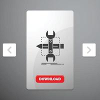 Build. design. develop. sketch. tools Glyph Icon vector